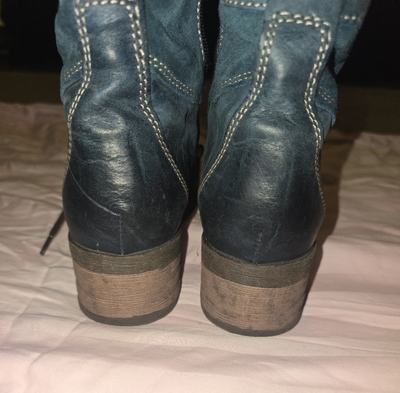 Dromedaris Kara Suede Leather womens  Olive Ankle Boot Size 7 - Picture 7 of 10